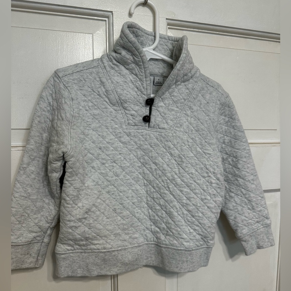 Janie & Jack Boys Elbow Pad Sweater | Size: 3T | Color: Grey